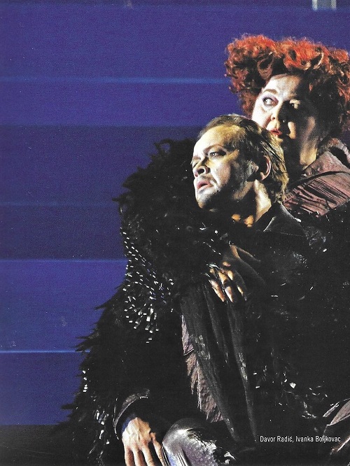 Davor Radić (Friedrich od Telramunda) i Ivanka Boljkovac (Ortrud), Richard Wagner, <em>Lohengrin</em>, HNK-u u Zagrebu, 27. ožujka 2013.